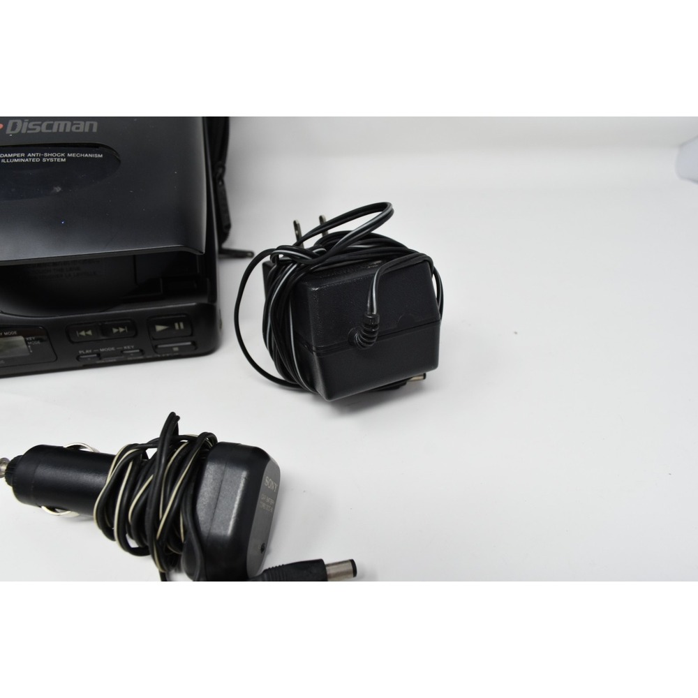 Vintage Sony D-180K Car Discman Portable CD Player Complete Kit Case Adapter - Picture 5 of 10